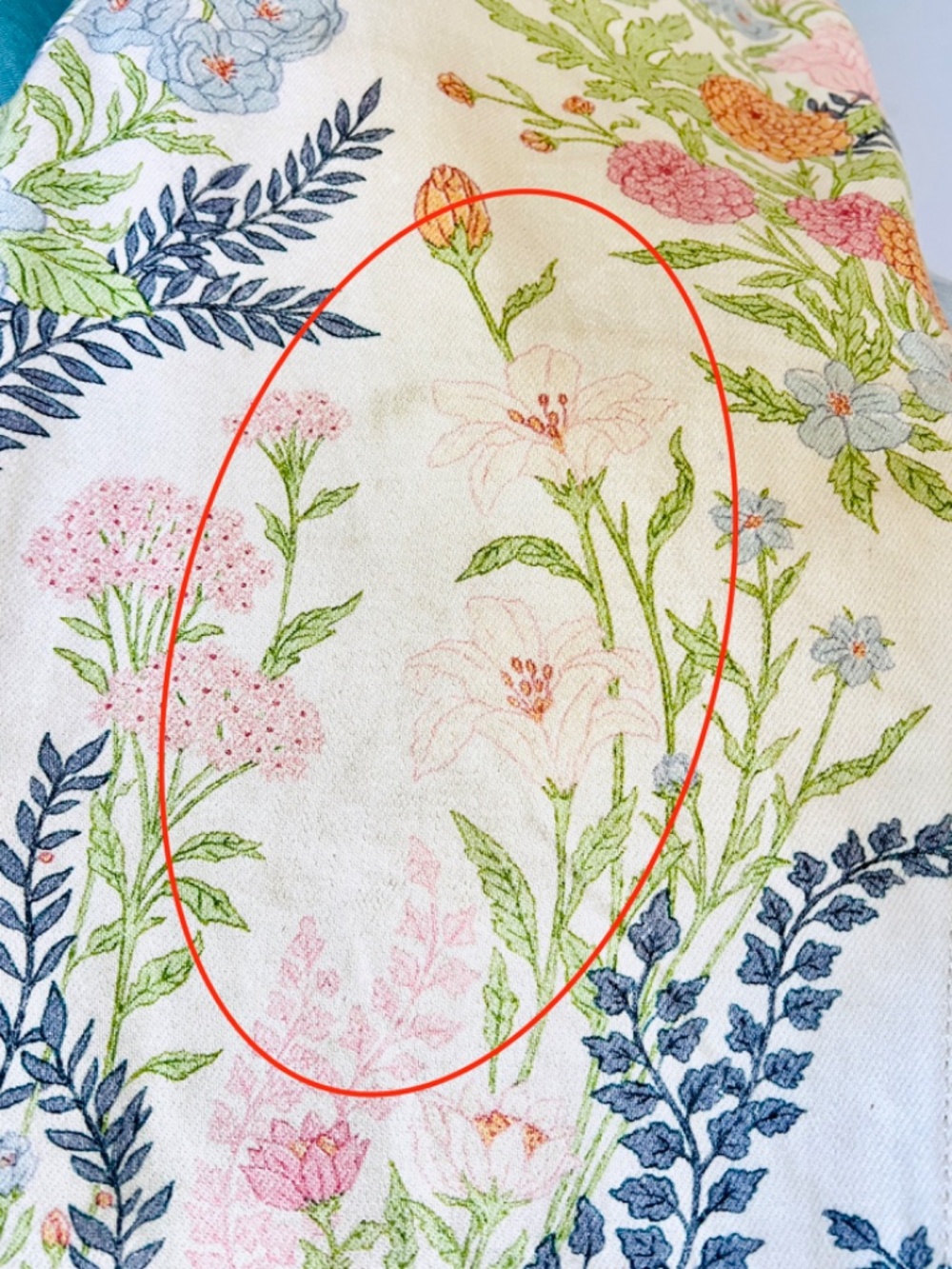 Wrangler Floral Wide Leg Jeans in Cream, Green, Pink - Picture 12 of 12